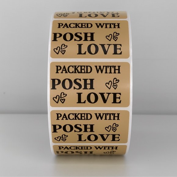 Packed With Posh Love Stickers | Purple Labels for Poshmark Packaging - Picture 11 of 11